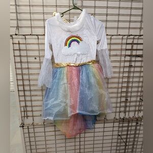 New Girls L Rainbow Unicorn Dress
